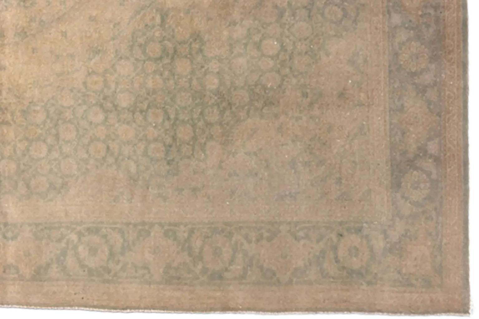 Laine Persian Tabriz Area Rugs  Antique  Brown Green Ivory en vente