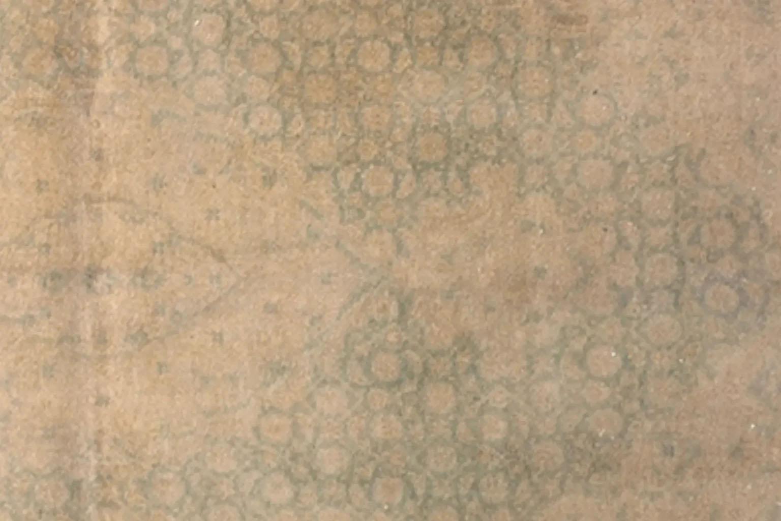 Perse Persian Tabriz Area Rugs  Antique  Brown Green Ivory en vente