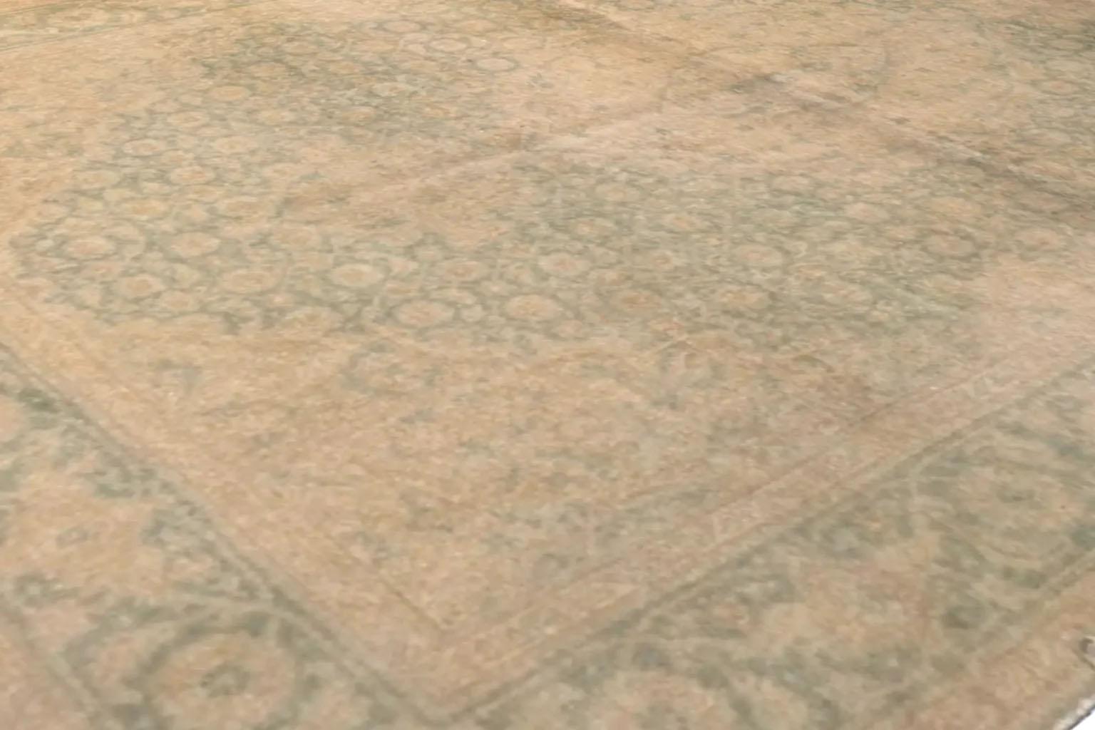 Persian Tabriz Area Rugs  Antique  Brown Green Ivory en vente 1