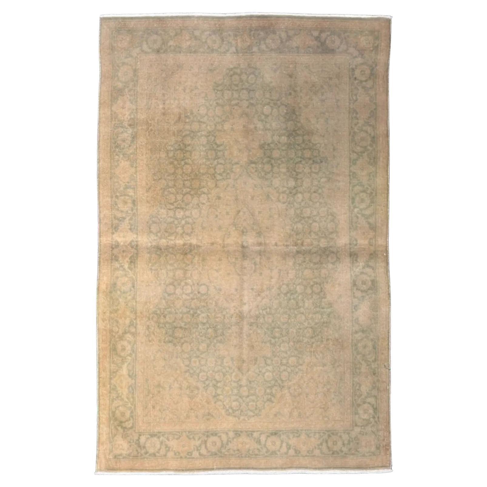 Persian Tabriz Area Rugs  Antique  Brown Green Ivory