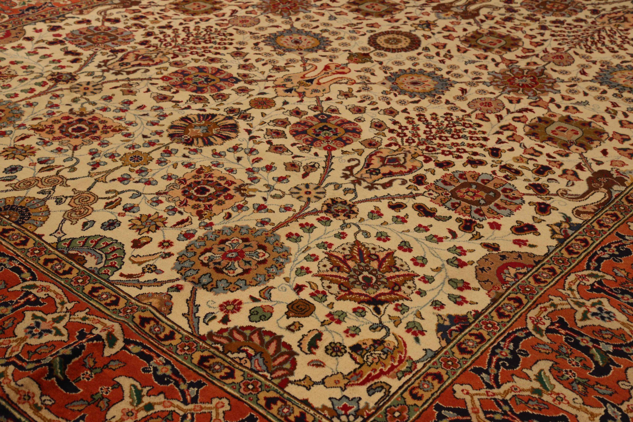 Asian Persian Tabriz Area Rugs - 12720 For Sale