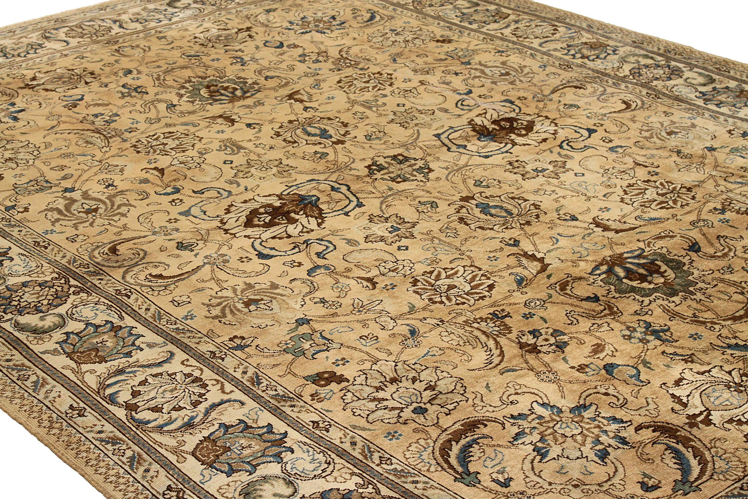 Asiatique Persian Tabriz Area Rugs - 16202 en vente