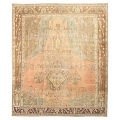 Persian Tabriz Area Rugs - Wool Blue Brown Pink Design - 91573