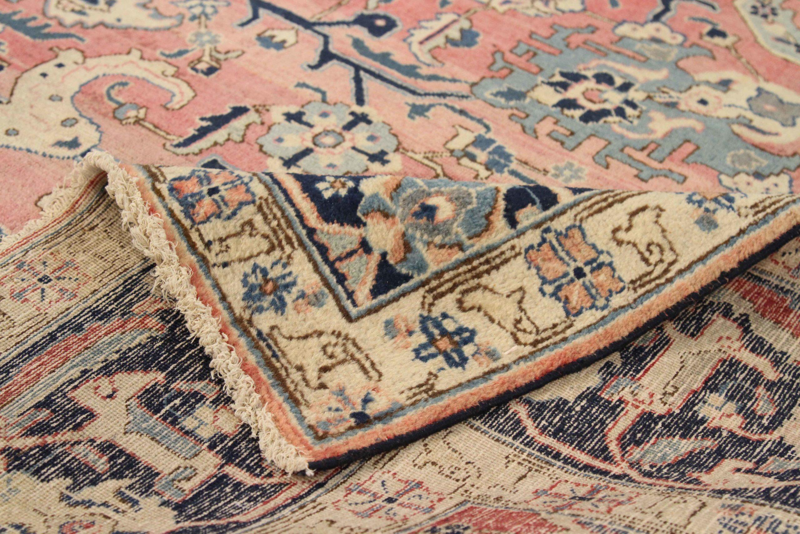 Tappeti persiani Tabriz - Lana Blu Avorio Rosso 71672 In condizioni ottime in vendita a Dallas, TX