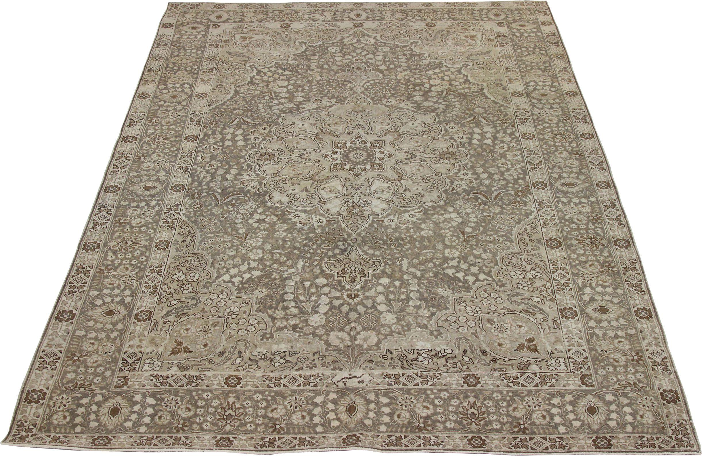 Discover the elegance of Persian Tabriz featuring Area Rugs in Circa 1880. Designed with Wool and BrownIvory, this exclusive design is perfect for enhancing your space.