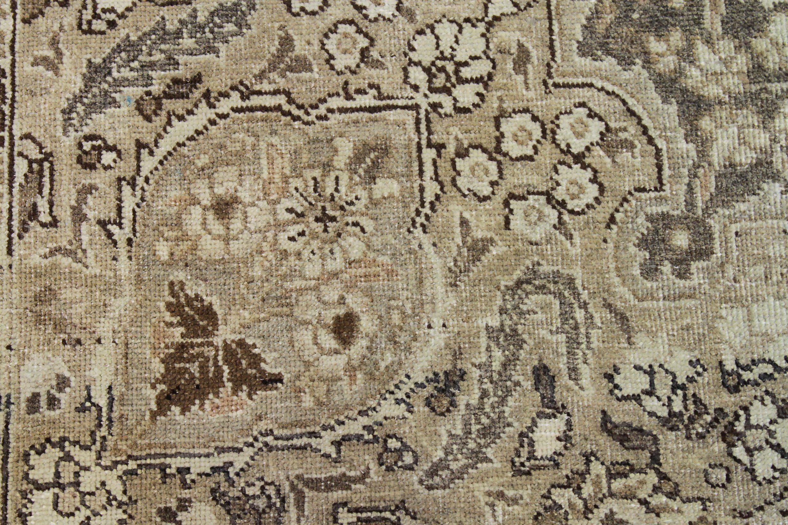 XX secolo Tappeti persiani Tabriz - Disegno in lana marrone avorio - 89699 in vendita