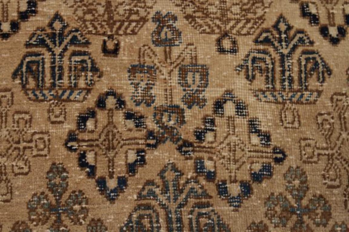 Tappeti persiani Tabriz - Lana Marrone Avorio Blu Navy Design - 91762 In condizioni ottime in vendita a Dallas, TX