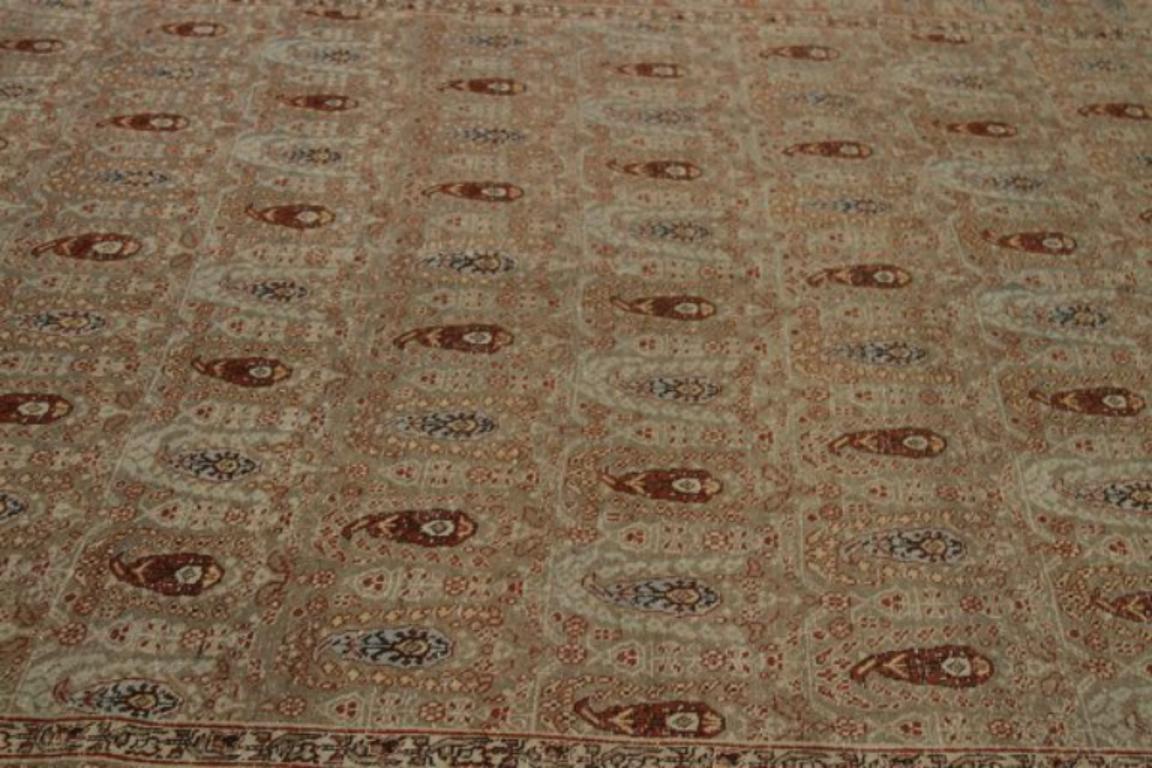 Persische Täbris Teppiche - Wolle Braun Elfenbein Rot Design - 91752 (Asiatisch) im Angebot
