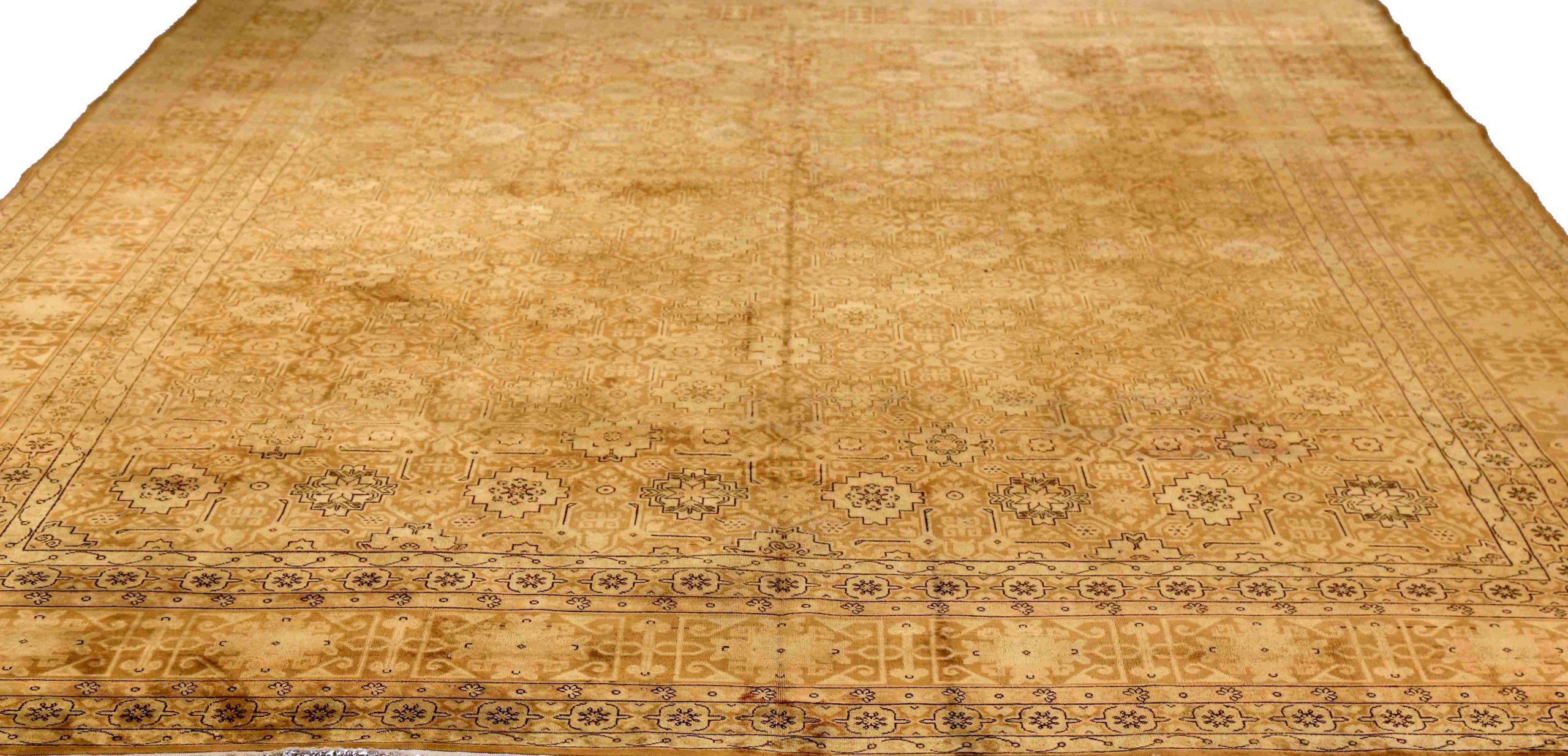 Discover the elegance of Persian Tabriz featuring Area Rugs in Circa 1880. Designed with Wool and BrownYellow, this exclusive design is perfect for enhancing your space.