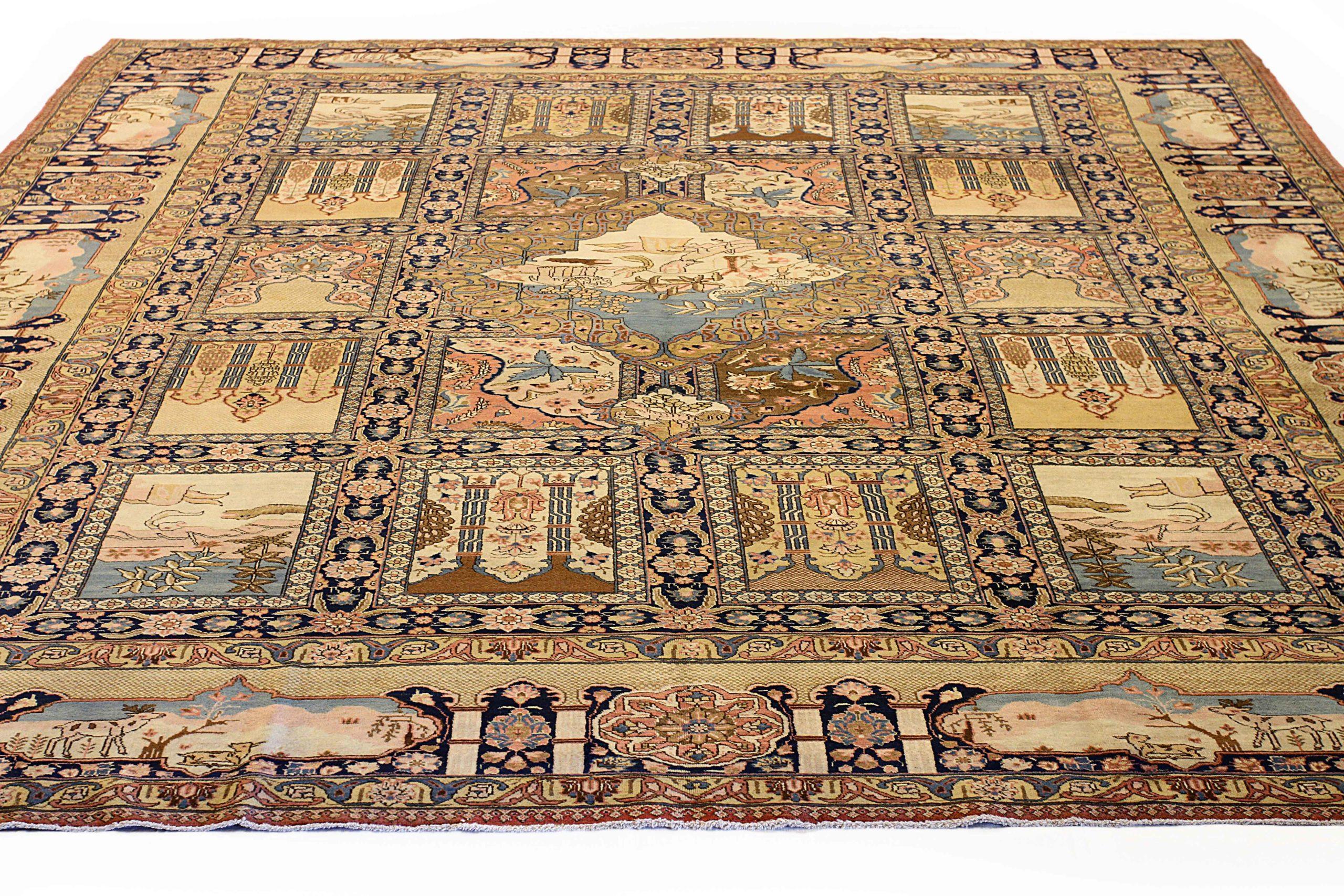 Scopri l'eleganza del Tabriz persiano con i tappeti d'area CIRCA del 1880. Progettato con lana e verde-avorio, questo design esclusivo è perfetto per valorizzare il tuo spazio.