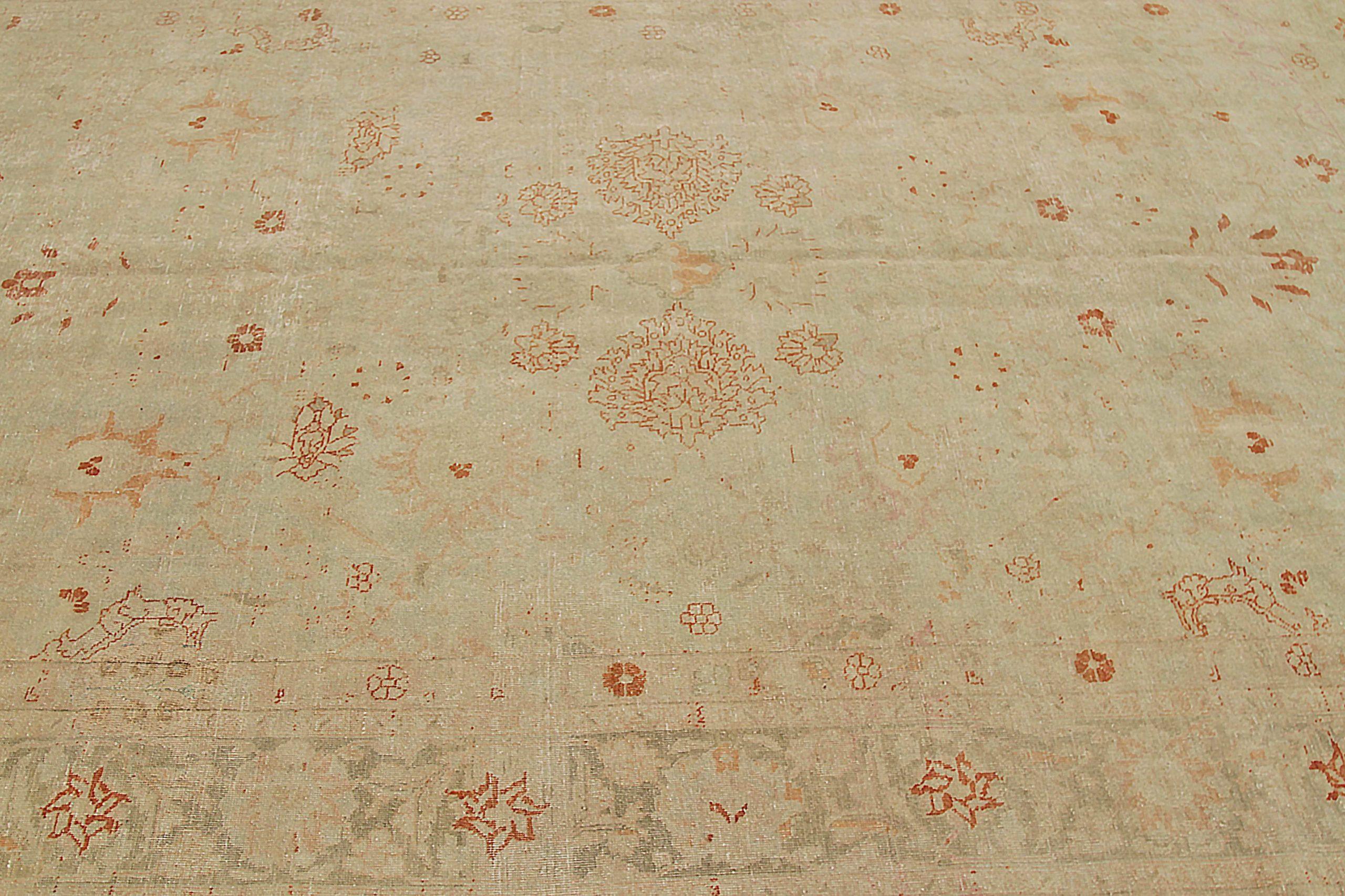 XX secolo Tappeti persiani Tabriz - Lana Avorio Taupe Design - 92114 in vendita