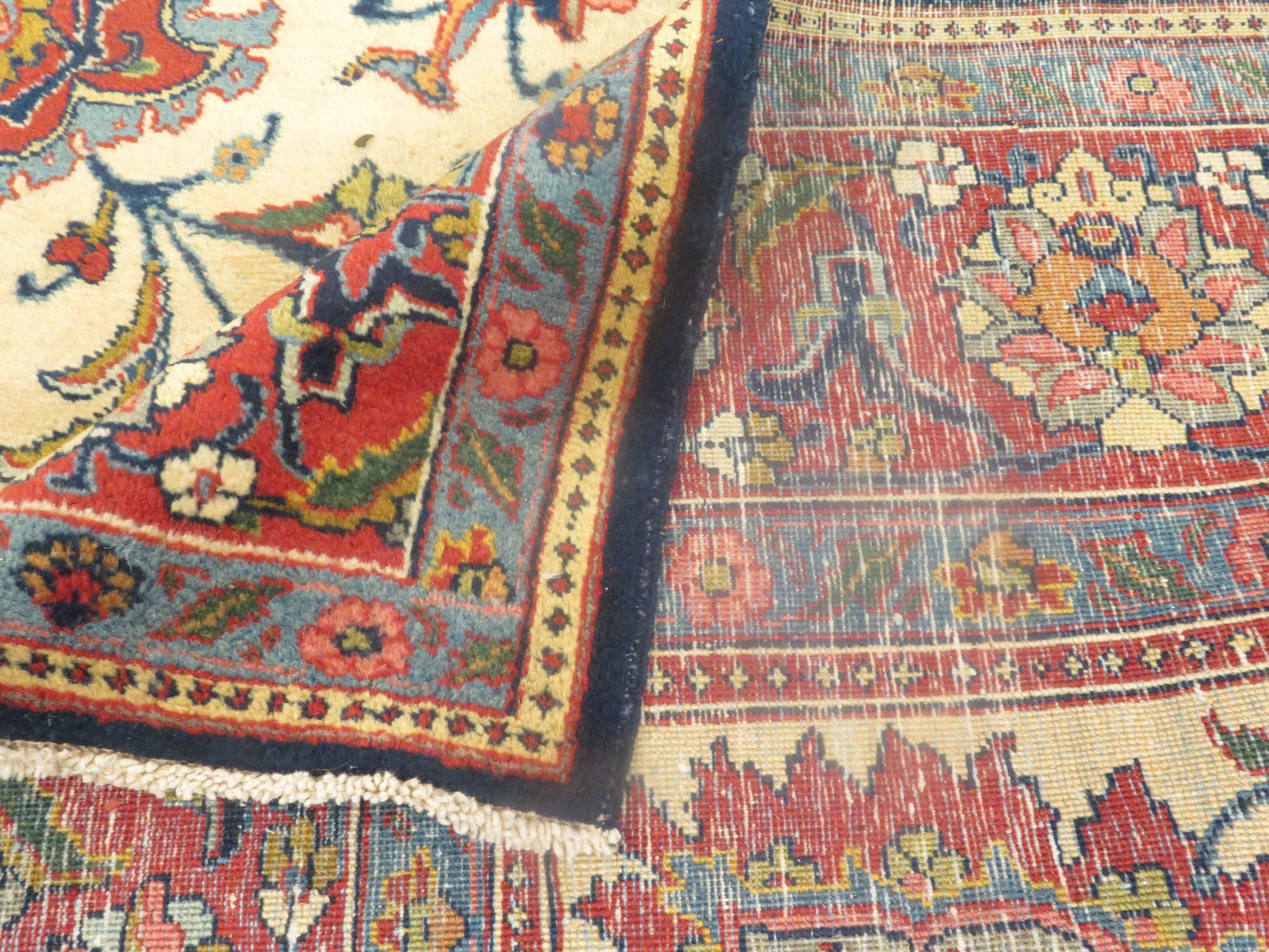 Tappeti persiani Tabriz - Lana Avorio Rosso 10642 In condizioni ottime in vendita a Dallas, TX