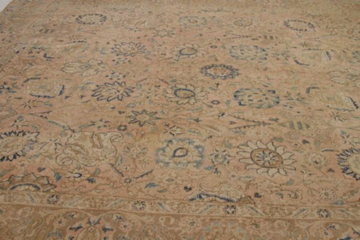 Asiatico Tappeti persiani Tabriz - Lana Blu Navy Rosa - 91763 in vendita