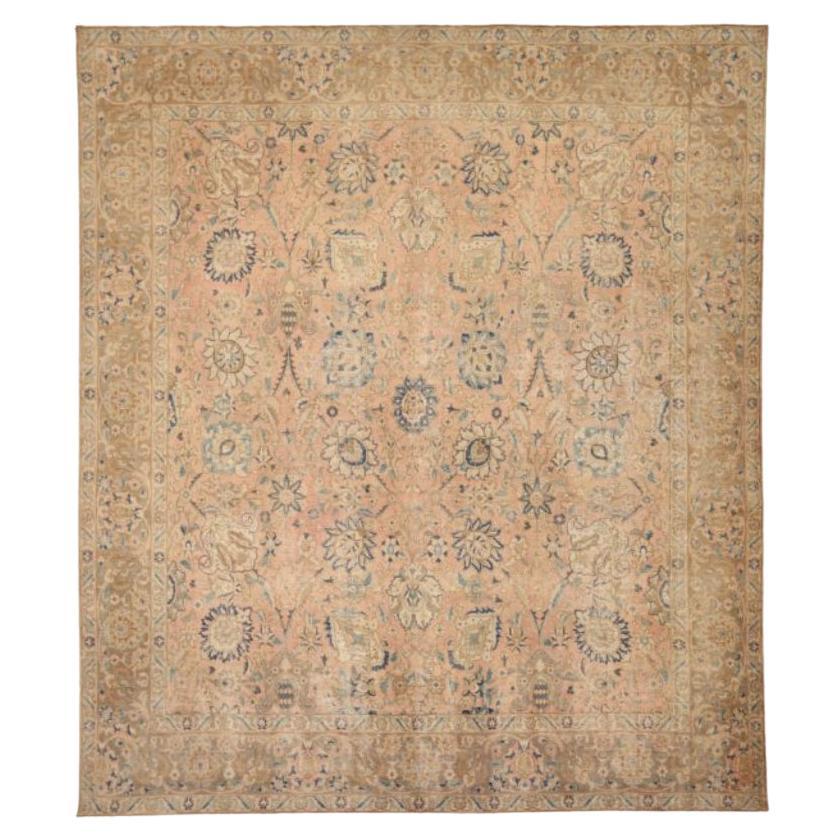 Tappeti persiani Tabriz - Lana Blu Navy Rosa - 91763