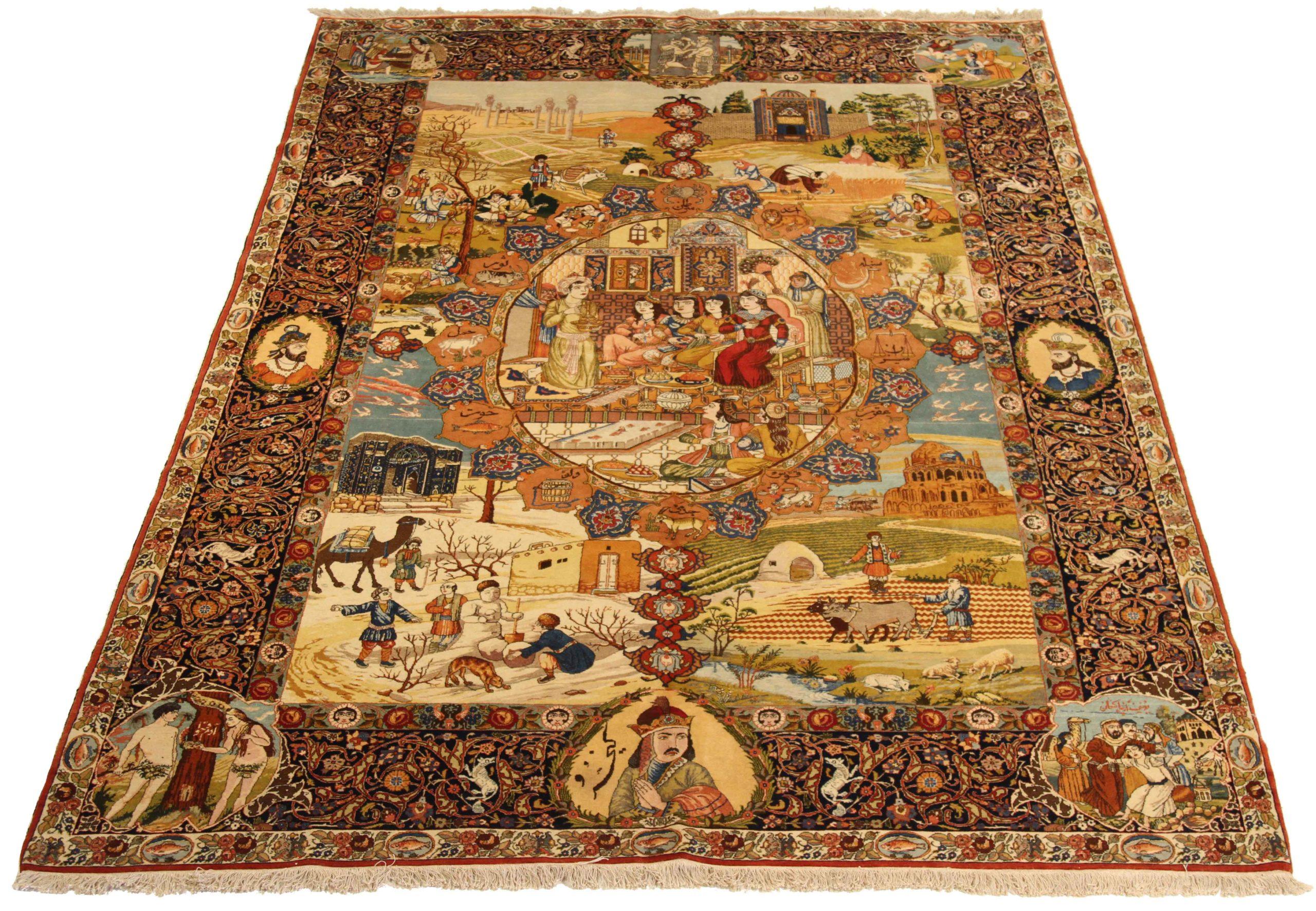 Découvrez l'élégance des tapis persans Tabriz de Circa 1910. Conçu avec de la laine et du BlueGreenIvoryOrangeRed, ce design exclusif est parfait pour mettre en valeur votre espace.