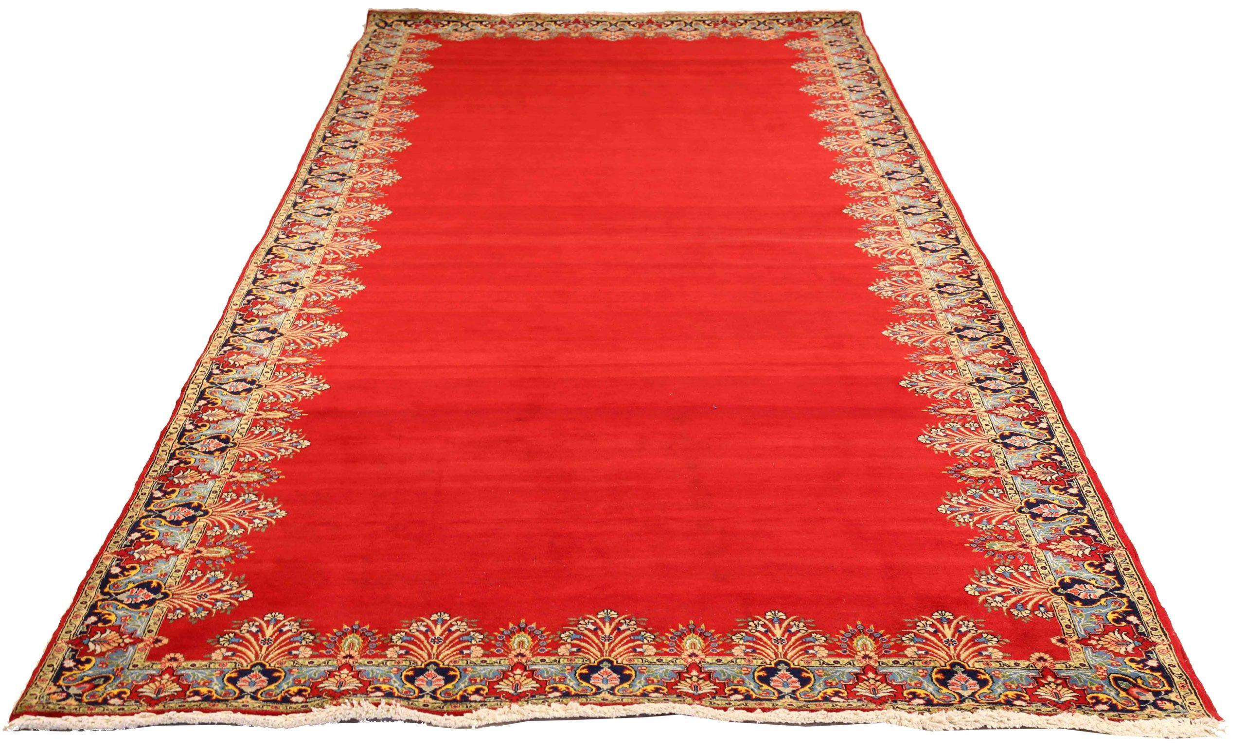 Entdecken Sie die Eleganz des persischen Täbris mit Teppichen um 1910. Dieses exklusive Design aus Wolle und Blau-Elfenbein-Rot ist perfekt, um Ihren Raum zu verschönern.