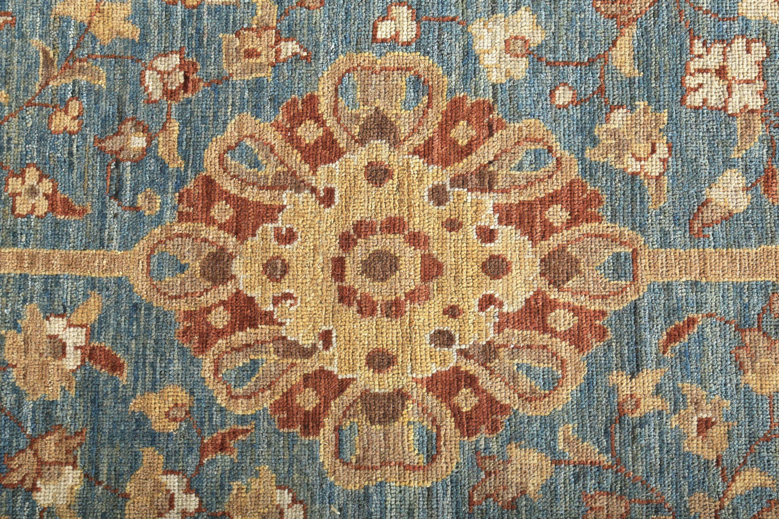 Tappeti persiani Tabriz Circa 1910 - Lana Blu Avorio Rosso Design - 89708 In condizioni ottime in vendita a Dallas, TX