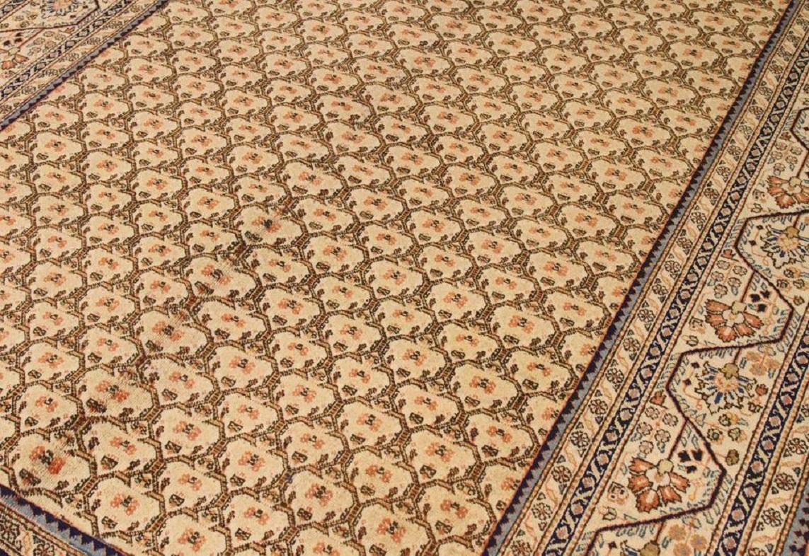Persische Täbris Teppiche CIRCA 1910 - Wolle Braun Elfenbein Rot 72012 (Asiatisch) im Angebot