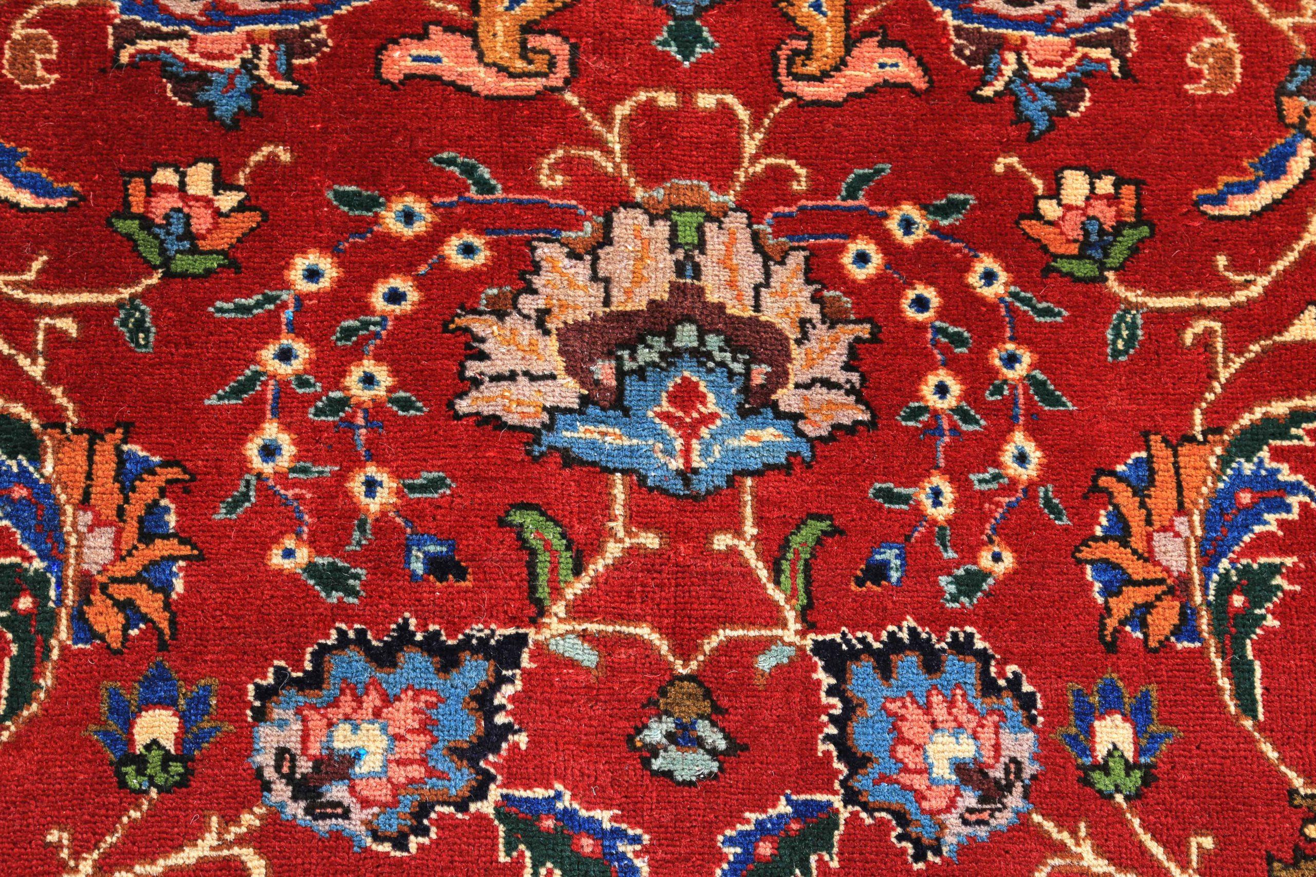Tappeti persiani Tabriz Circa 1940 - Lana blu avorio rosso - 89700 In condizioni ottime in vendita a Dallas, TX