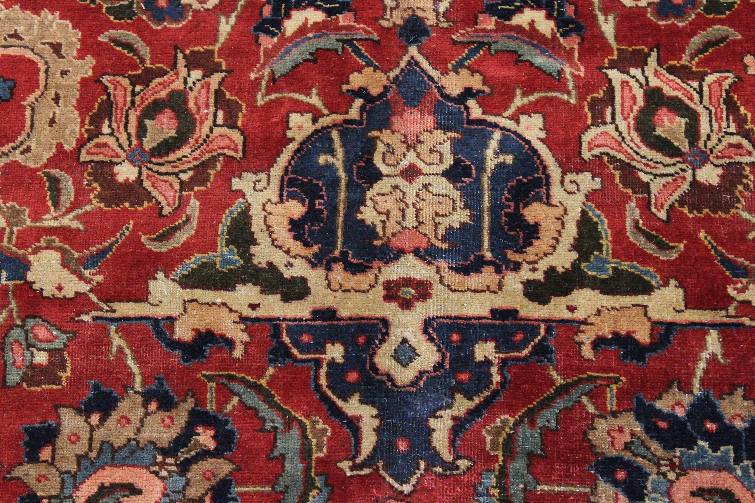 Persische Täbris-Teppiche - Wolle Schwarz Blau Rot Design - 88805 im Zustand „Hervorragend“ im Angebot in Dallas, TX