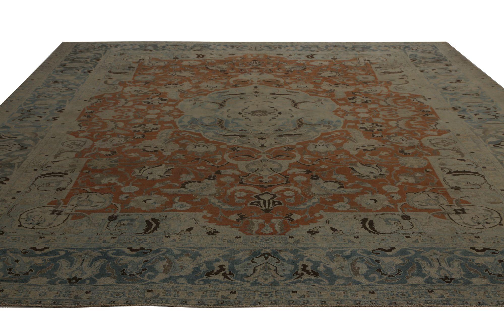 Iracheno Tappeti persiani Tabriz - Lana blu rosso - 96833 in vendita