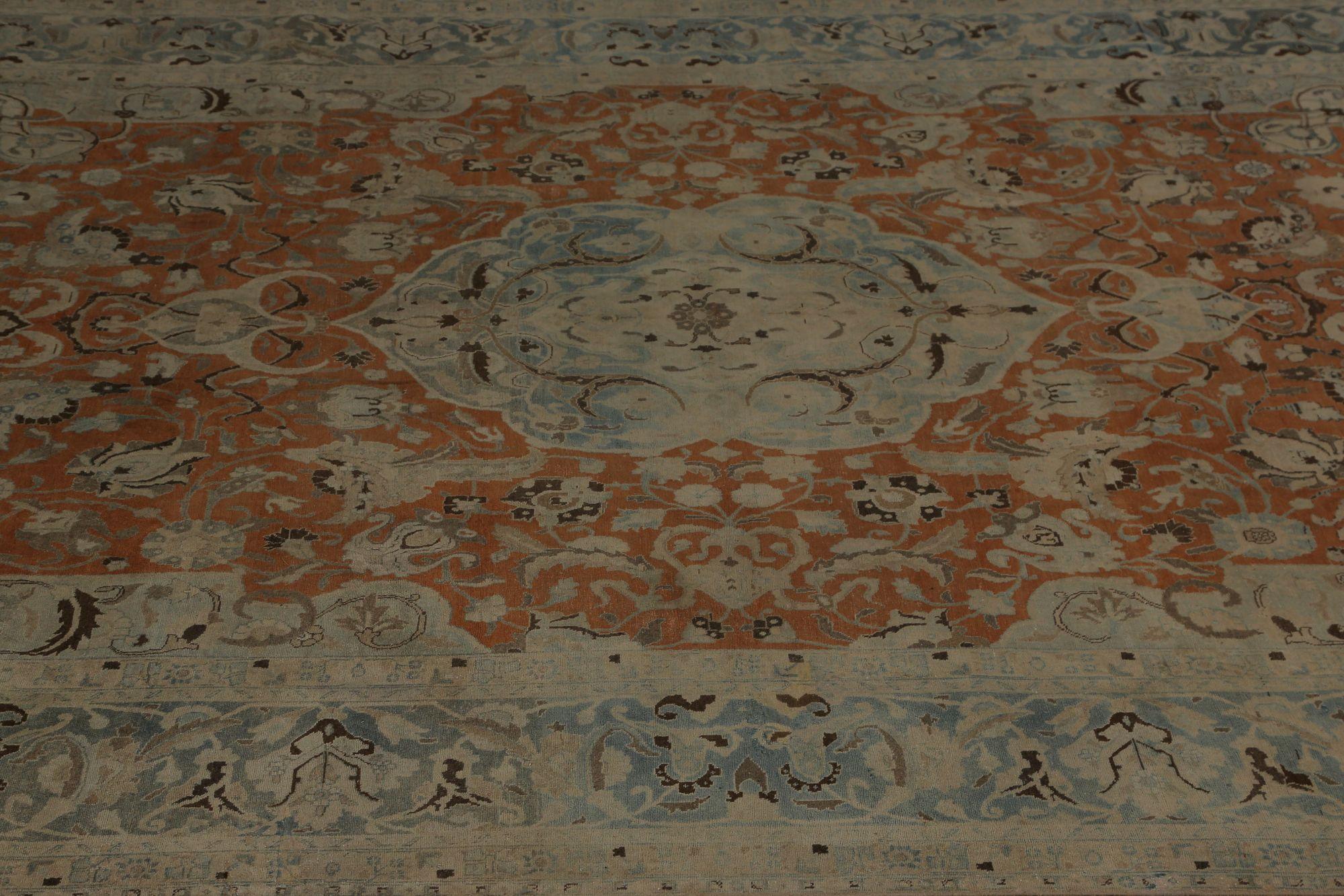 XX secolo Tappeti persiani Tabriz - Lana blu rosso - 96833 in vendita