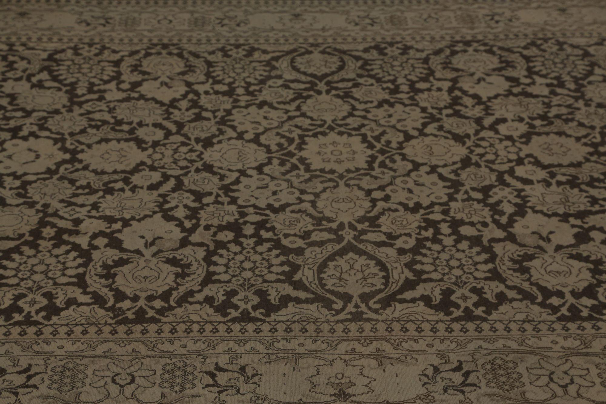 XX secolo Tappeti persiani Tabriz - Design marrone in lana - 96872 in vendita