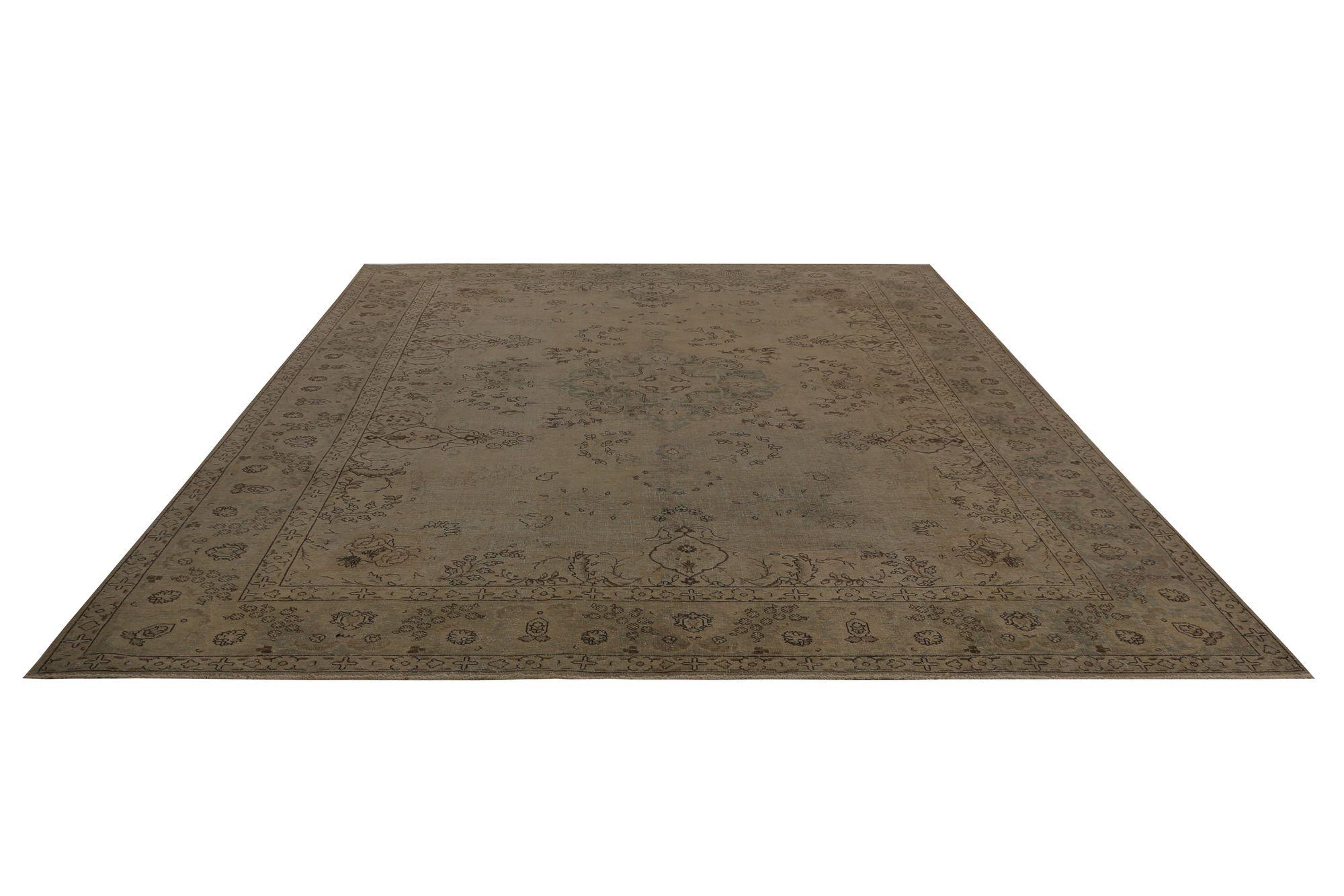 Persische Täbris Teppiche - Wolle Brown Design - 96880 (Irakisch) im Angebot
