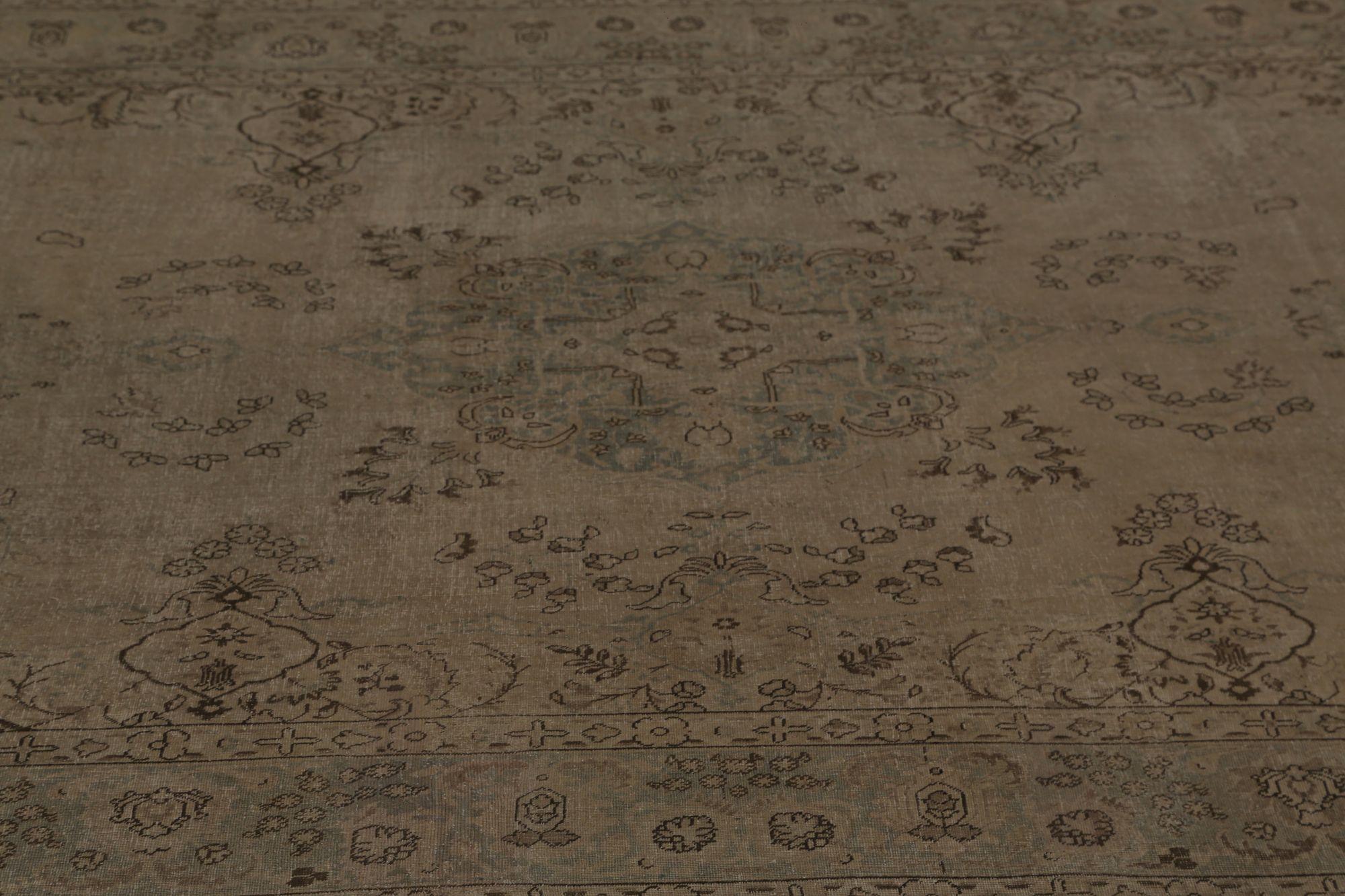 Persische Täbris Teppiche - Wolle Brown Design - 96880 im Zustand „Hervorragend“ im Angebot in Dallas, TX