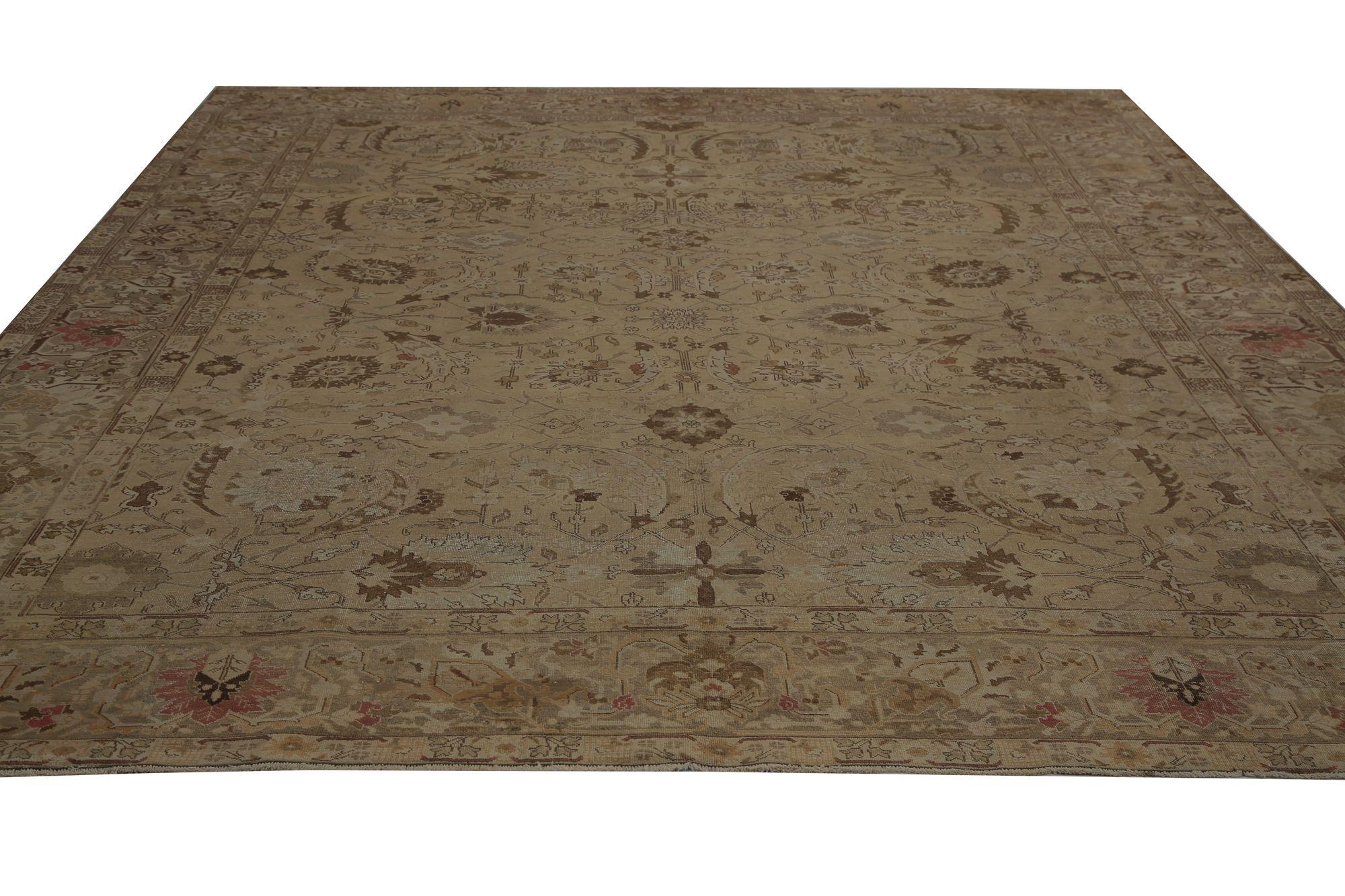 Iracheno Tappeti persiani Tabriz - Design marrone in lana - 96883 in vendita