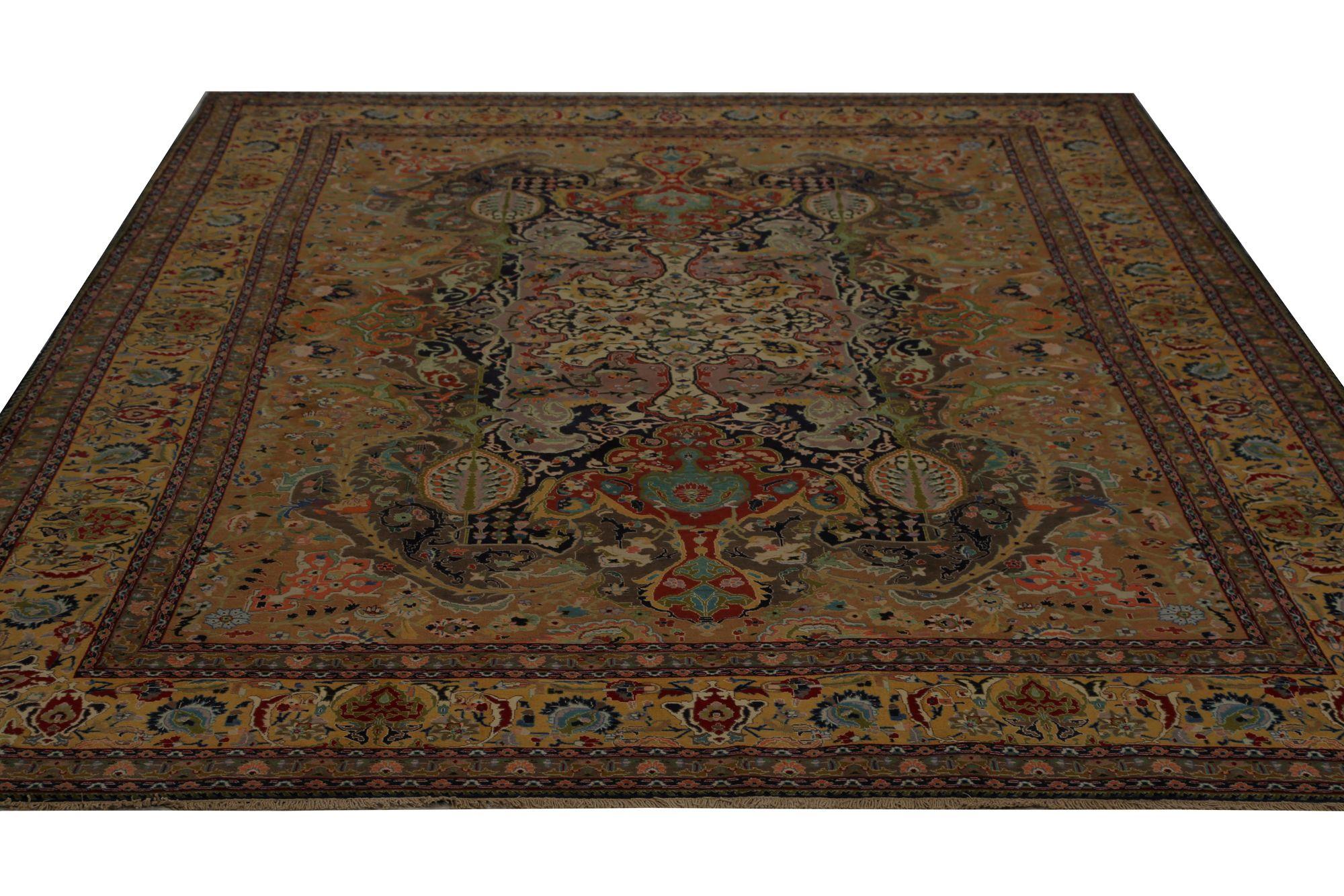 Iracheno Tappeti persiani Tabriz - Design marrone in lana - 97205 in vendita