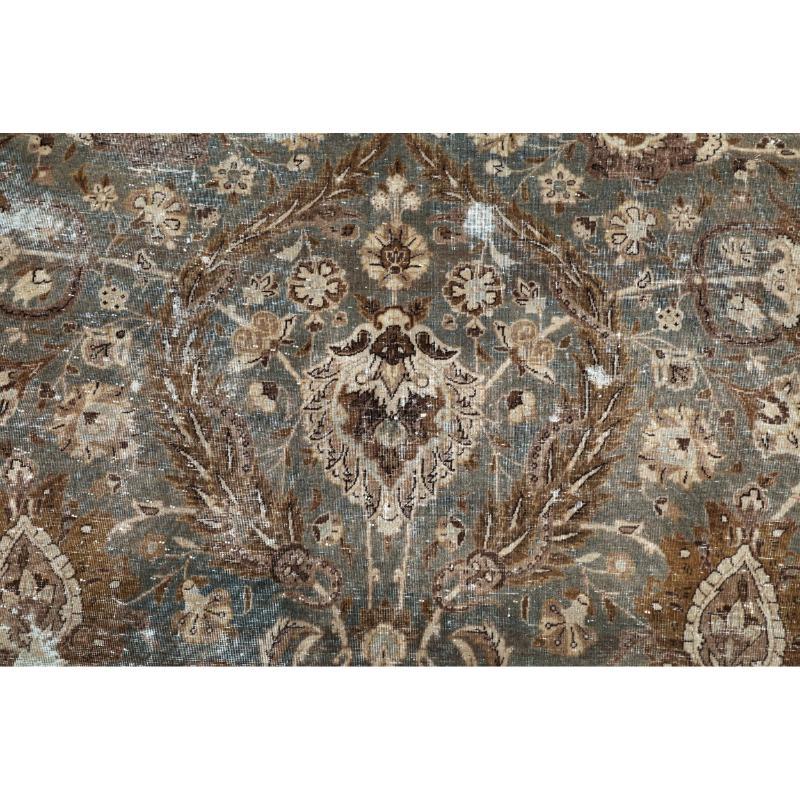 Tappeti persiani Tabriz - Lana Marrone Grigio Avorio - 94550 In condizioni ottime in vendita a Dallas, TX