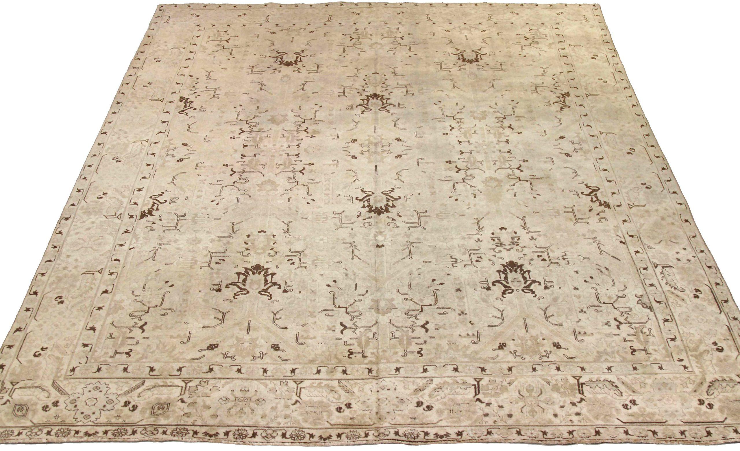 Discover the elegance of Persian Tabriz featuring Area Rugs in Circa 1910. Designed with Wool and BrownIvory, this exclusive design is perfect for enhancing your space.
