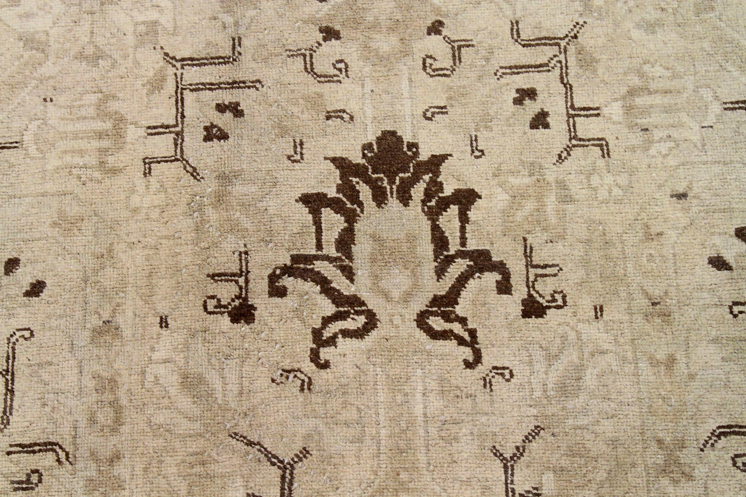 Tappeti persiani Tabriz - Disegno in lana marrone avorio - 88770 In condizioni ottime in vendita a Dallas, TX