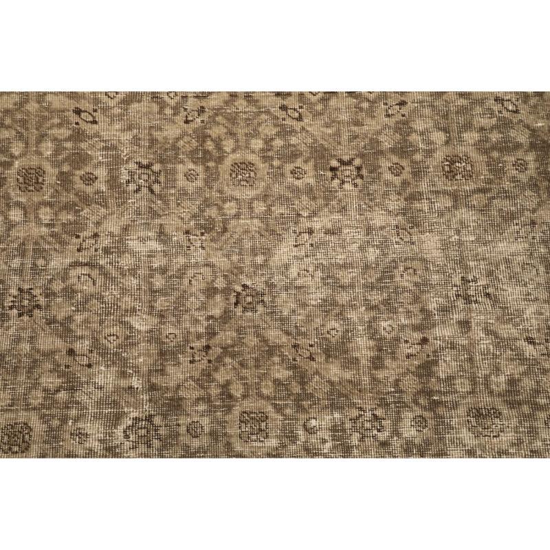 Tappeti persiani Tabriz - Disegno in lana marrone avorio - 94554 In condizioni ottime in vendita a Dallas, TX