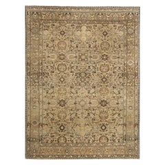 Persische Täbris Teppiche - Wolle Braun Elfenbein Design - 97751