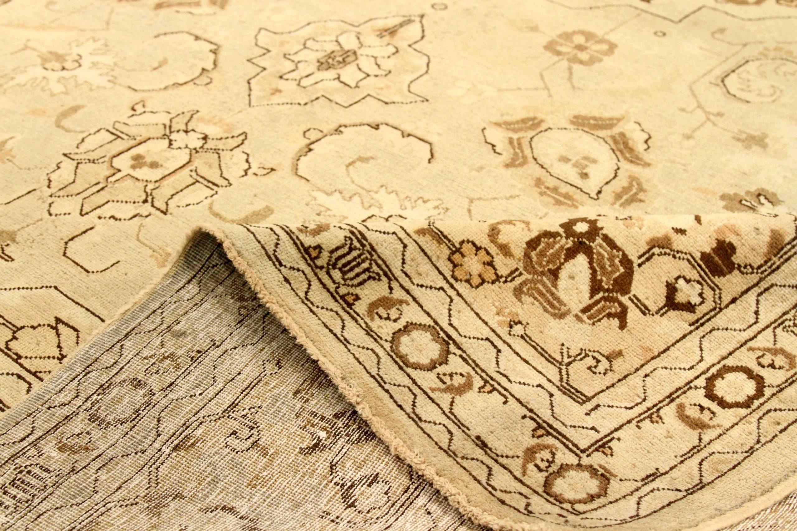 Tappeti persiani Tabriz - Lana Marrone Avorio Taupe - 75860 In condizioni ottime in vendita a Dallas, TX