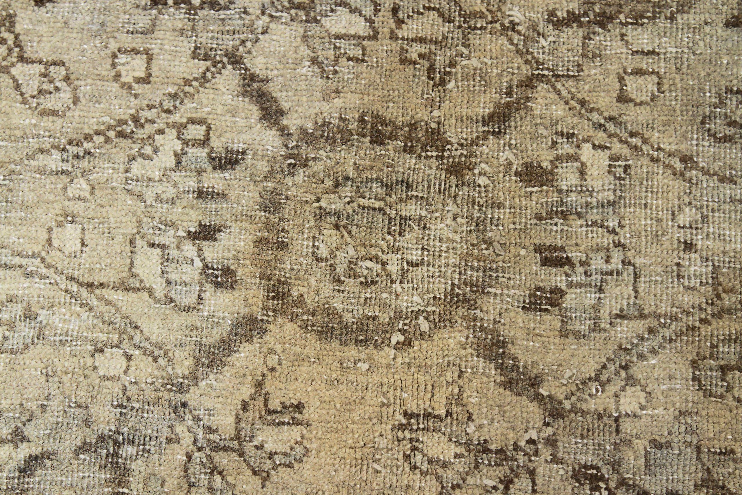 Tappeti persiani Tabriz - Lana Marrone Avorio Taupe - 88769 In condizioni ottime in vendita a Dallas, TX