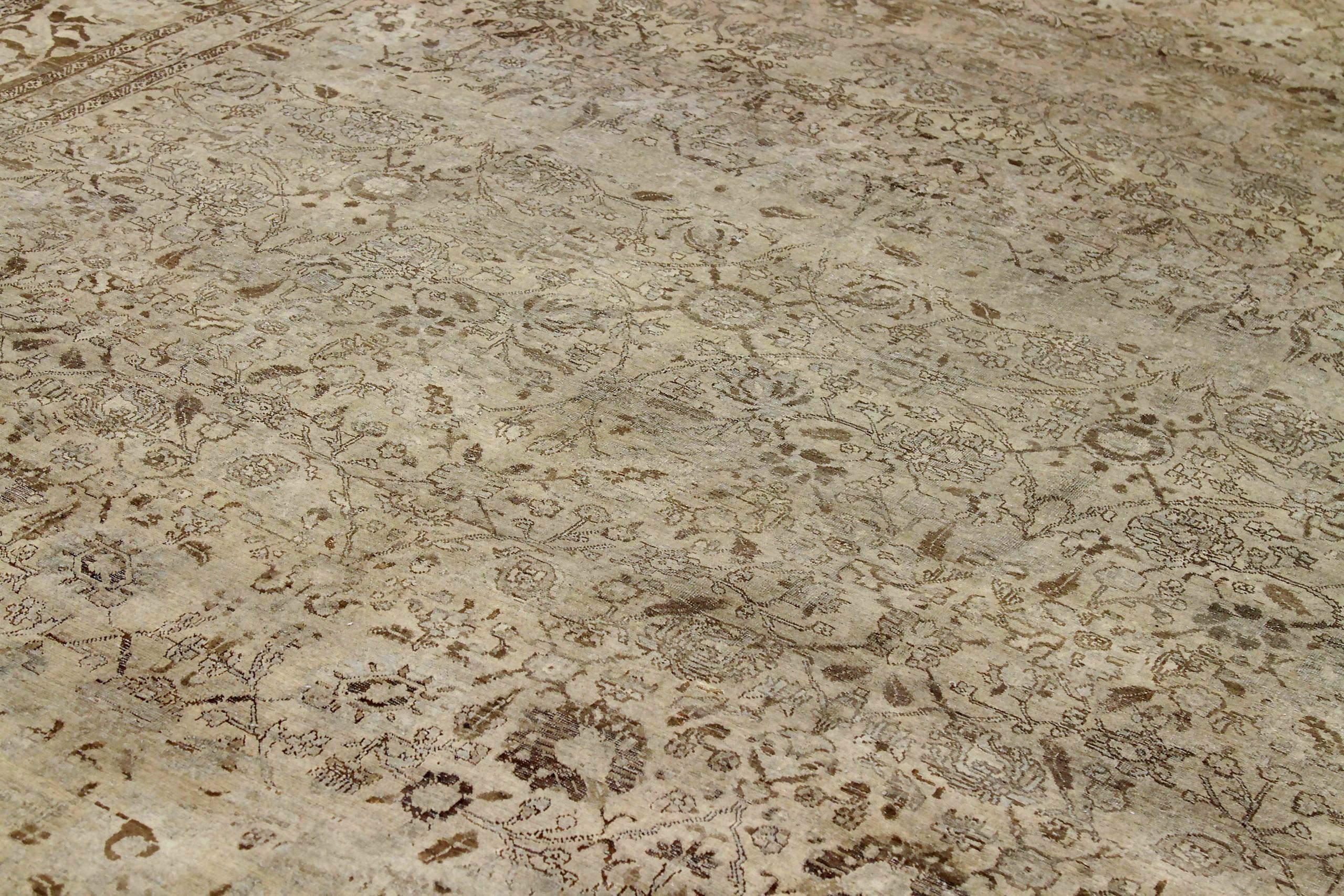 XX secolo Tappeti persiani Tabriz - Lana Marrone Avorio Taupe - 88769 in vendita