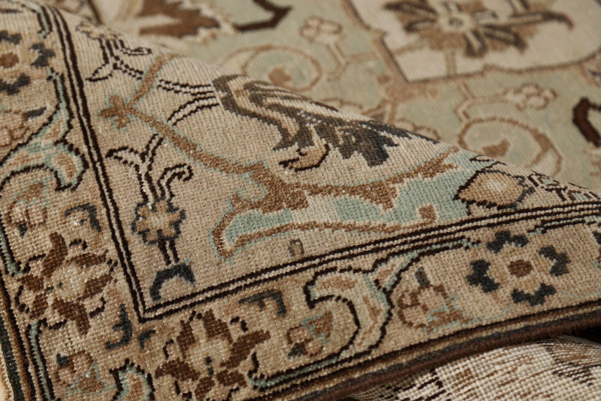XX secolo Tappeti persiani Tabriz - Lana Marrone Avorio Taupe - 97790 in vendita