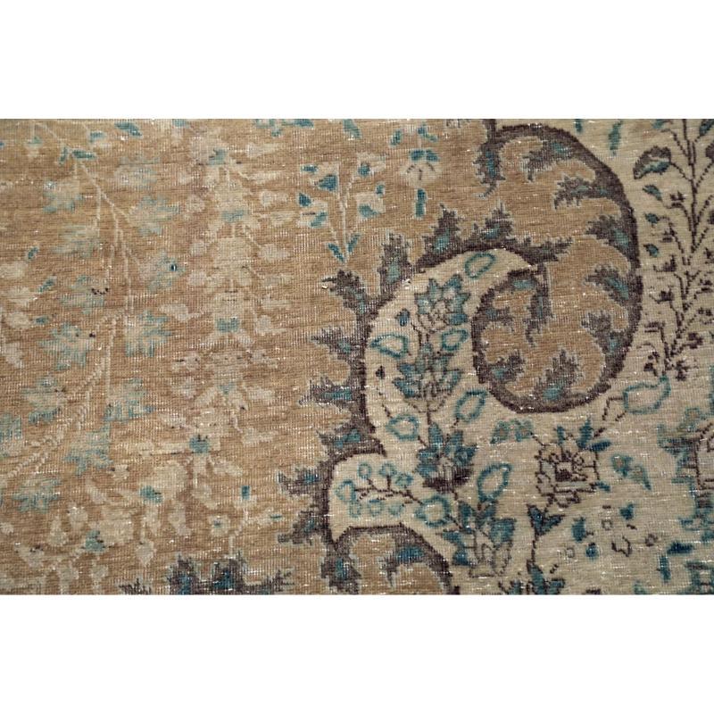 Tappeti persiani Tabriz - Lana Marrone Avorio Disegno Giallo - 94549 In condizioni ottime in vendita a Dallas, TX
