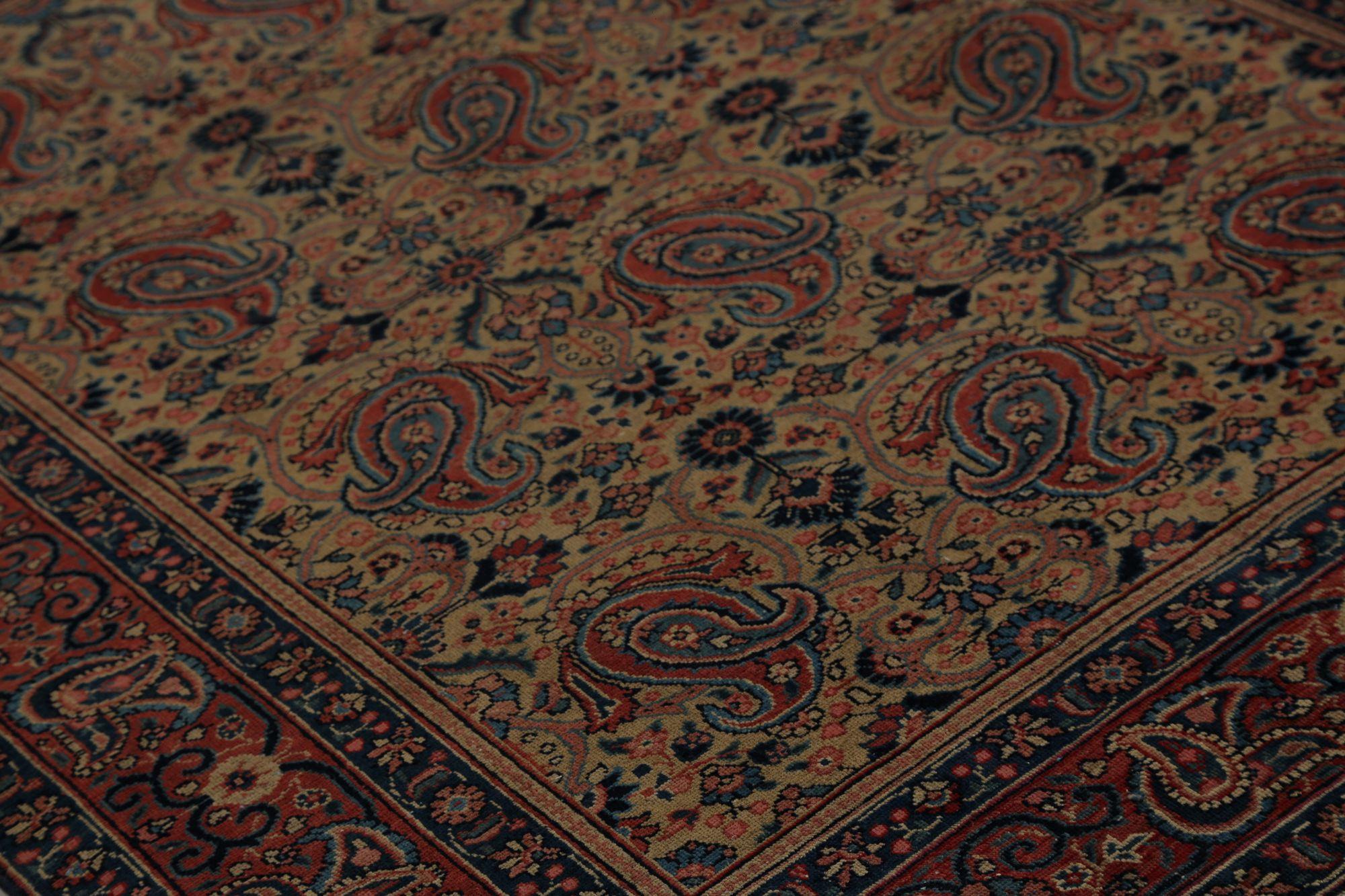 Iracheno Tappeti persiani Tabriz - Lana Marrone Rosso Taupe Design - 98002 in vendita