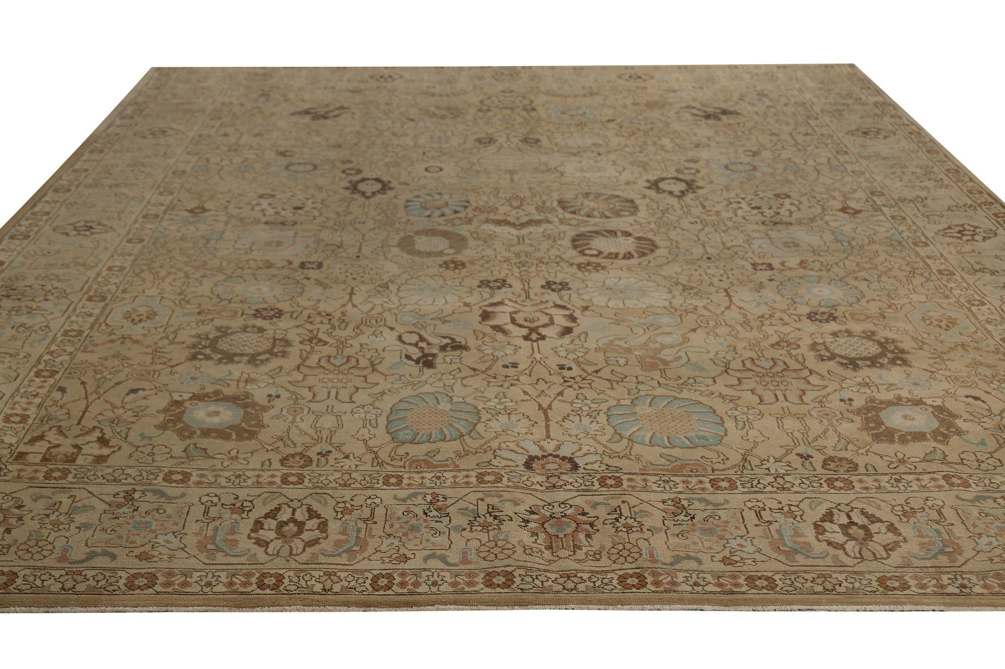 Iracheno Tappeti persiani Tabriz - Lana Marrone Taupe Design - 96827 in vendita