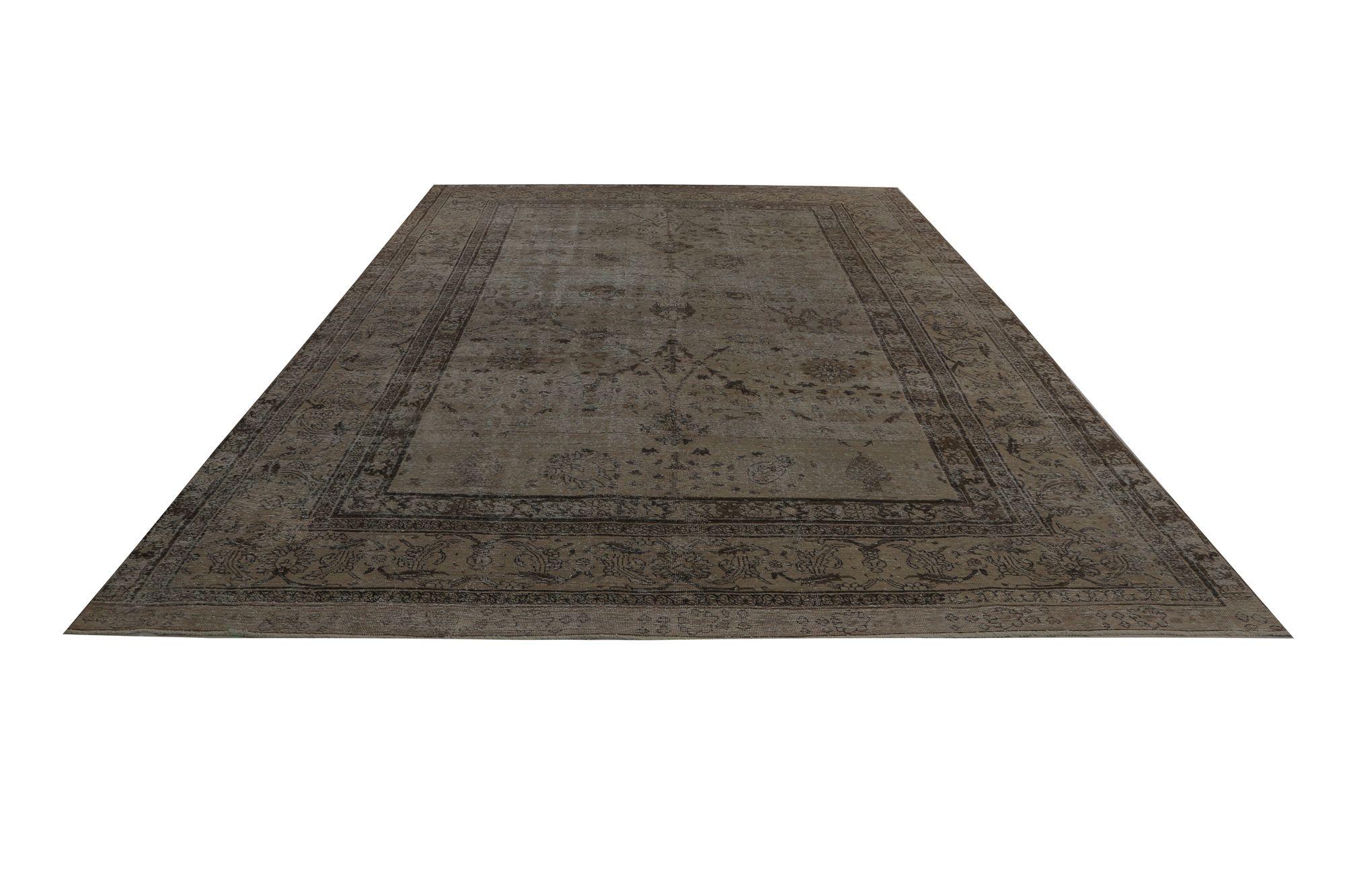 Tappeti persiani Tabriz - Lana Marrone Taupe Design - 96834 In condizioni ottime in vendita a Dallas, TX