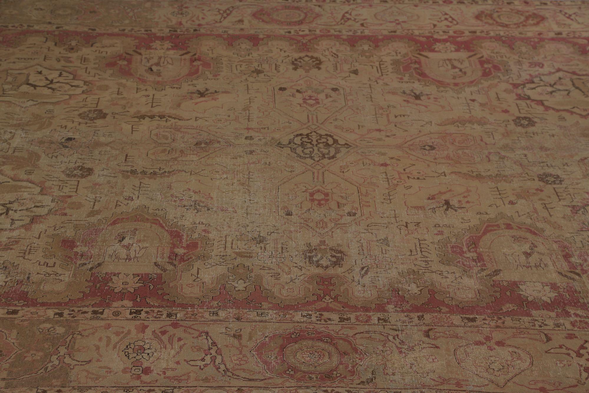 XX secolo Tappeti persiani Tabriz - Lana Marrone Taupe Design - 97231 in vendita