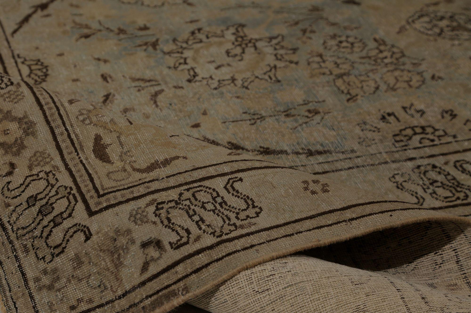 XX secolo Tappeti persiani Tabriz - Lana Marrone Taupe Design - 97809 in vendita