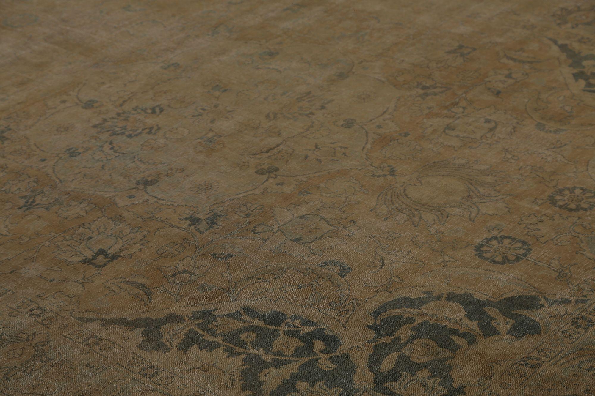 Iracheno Tappeti persiani Tabriz - Lana Marrone Taupe Design - 97818 in vendita