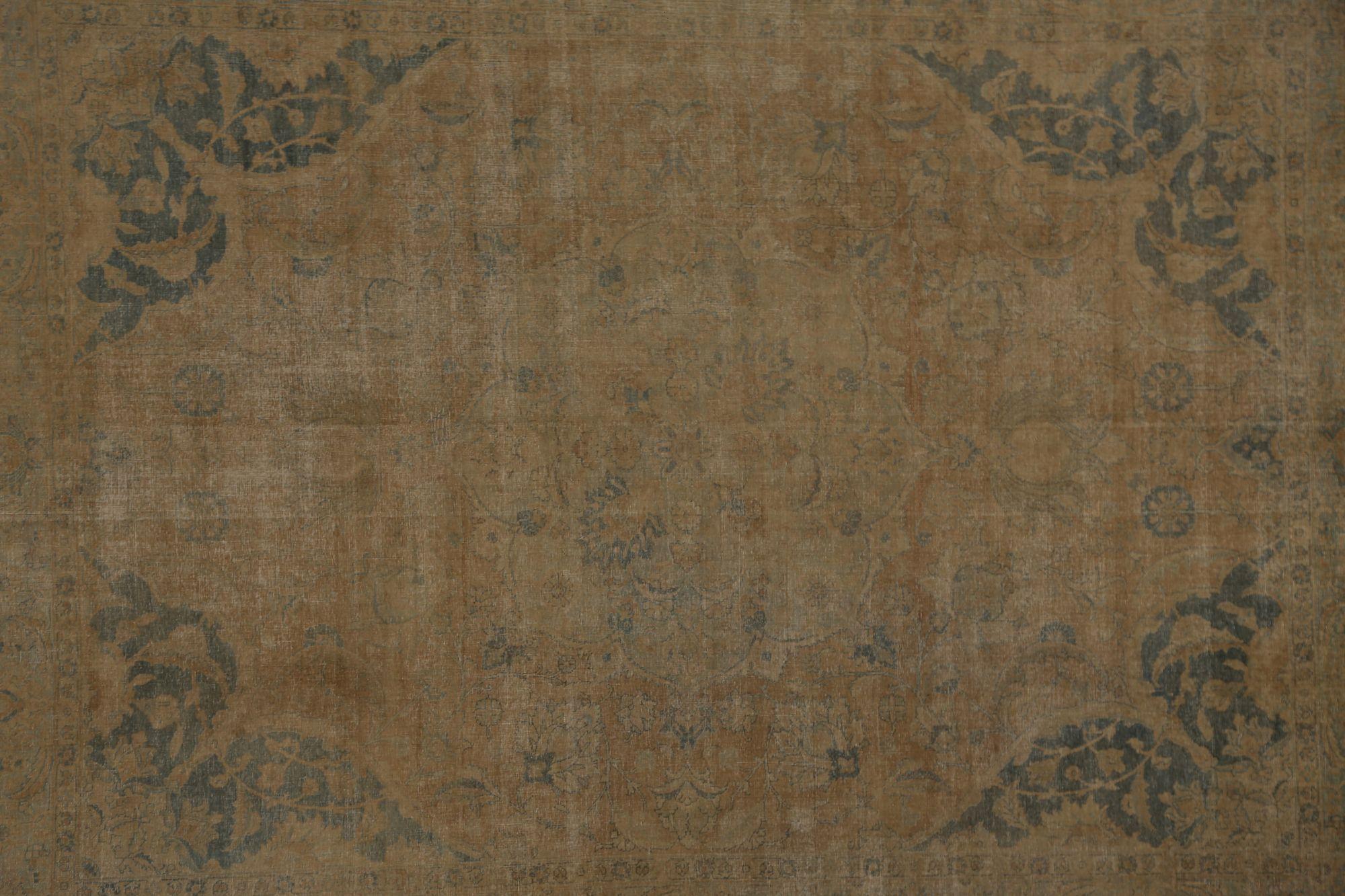 Tappeti persiani Tabriz - Lana Marrone Taupe Design - 97818 In condizioni ottime in vendita a Dallas, TX