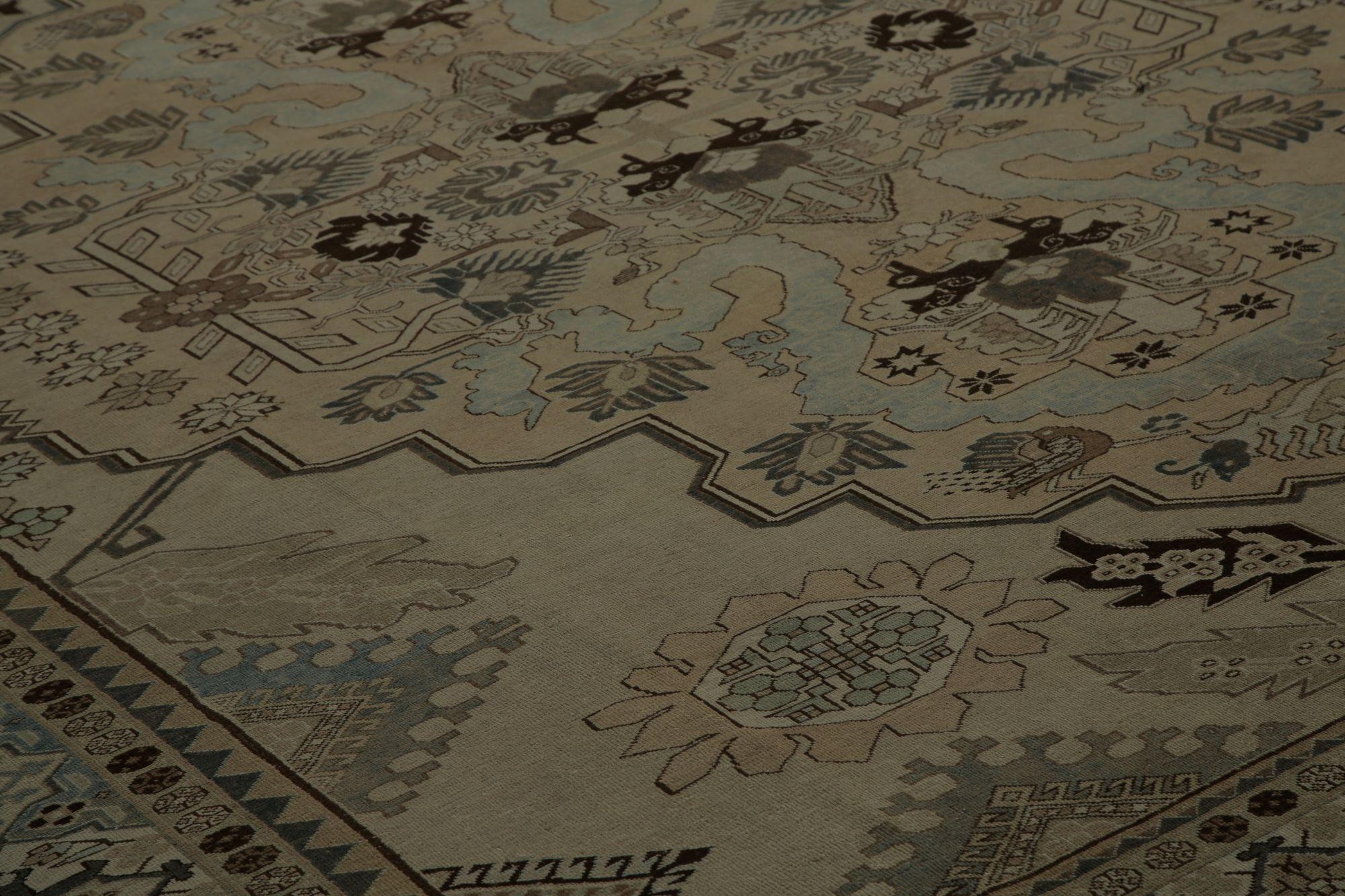 Tappeti persiani Tabriz - Lana Marrone Taupe Design - 97834 In condizioni ottime in vendita a Dallas, TX