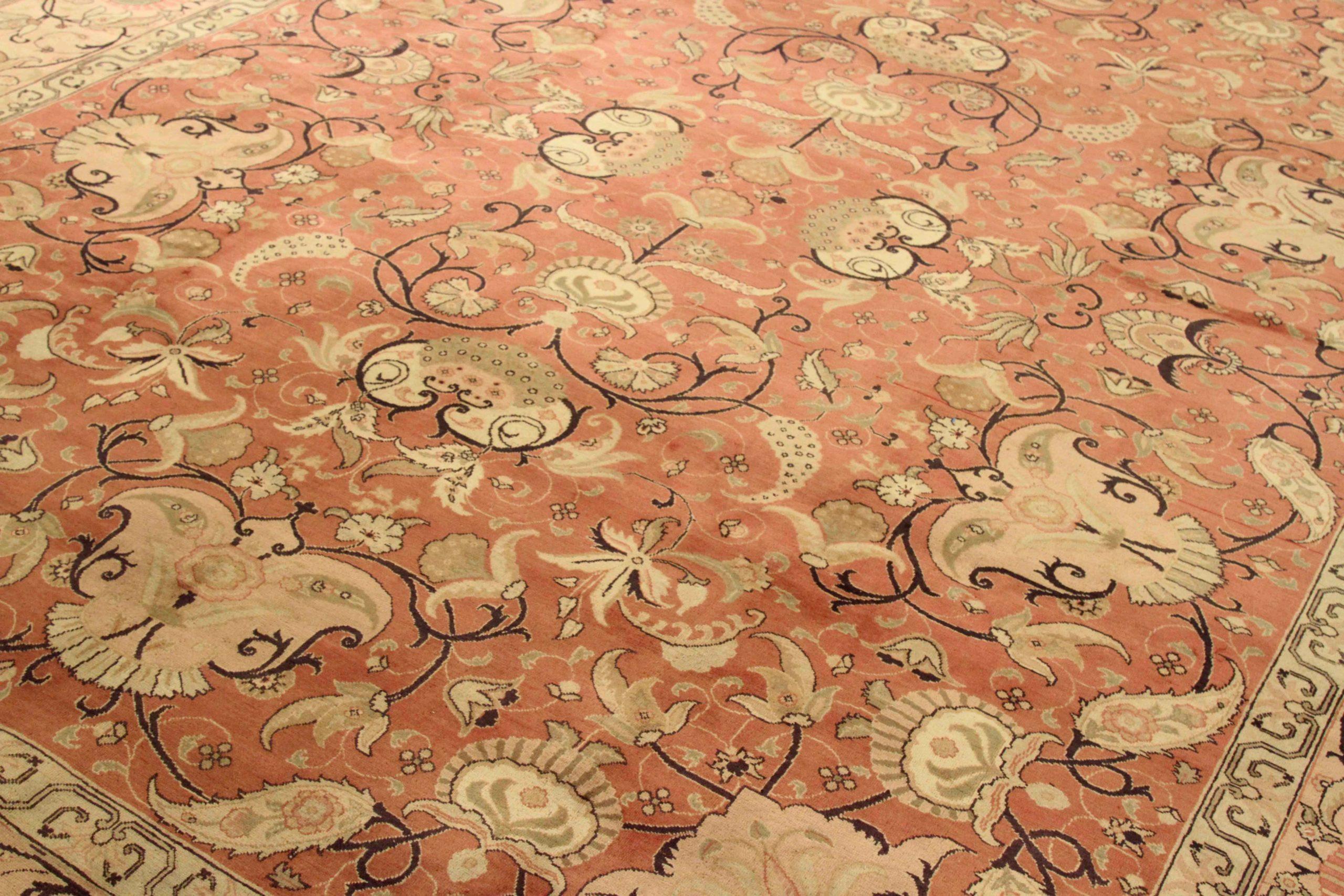 Iracheno Tappeti persiani Tabriz - Lana Verde Avorio Rosso - 75867 in vendita
